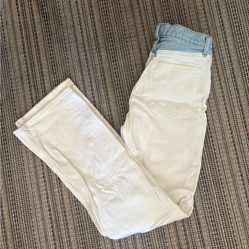 Abercrombie & Fitch Cream Straight Leg Jeans